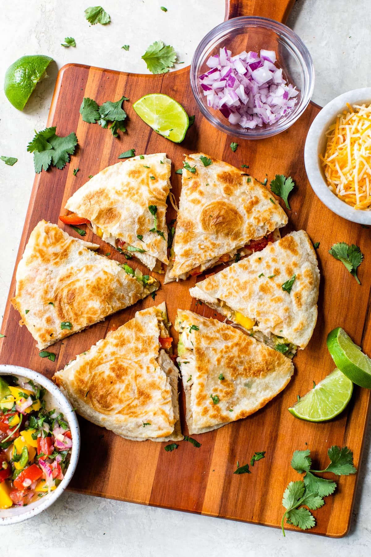 Chicken and Veggie Quesadillas