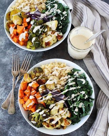 Roasted Vegetable Quinoa Bowls healthy fall dinner